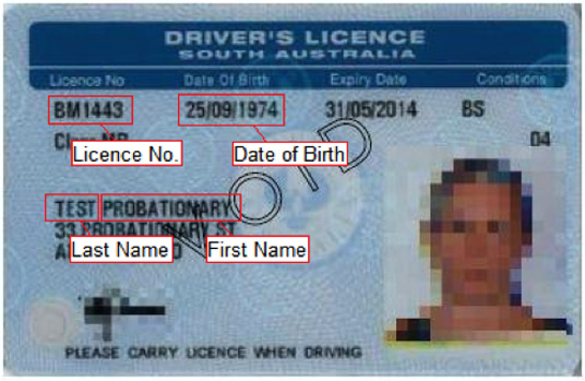 South Australia Driver Licence