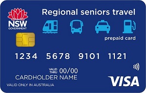 Regional seniors travel card 2022-2023 – Front