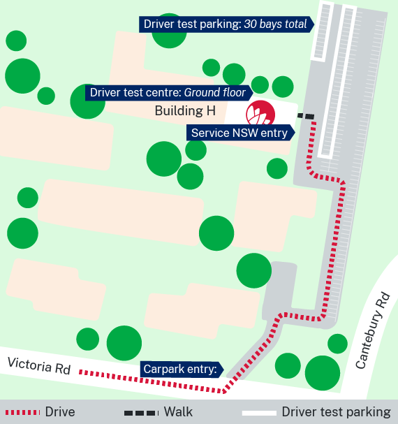 Macquarie Fields Driving Testing location map